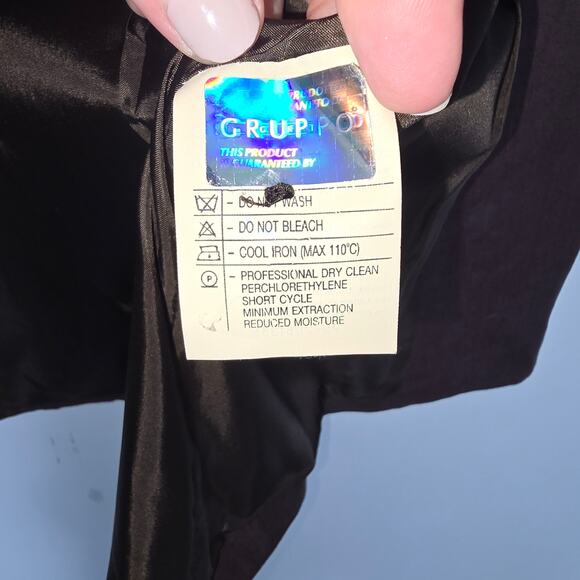 Vintage 1980's Claude Montana Blazer Blouse Brown Silk Raw Silk Button Front 8 - Picture 7 of 13